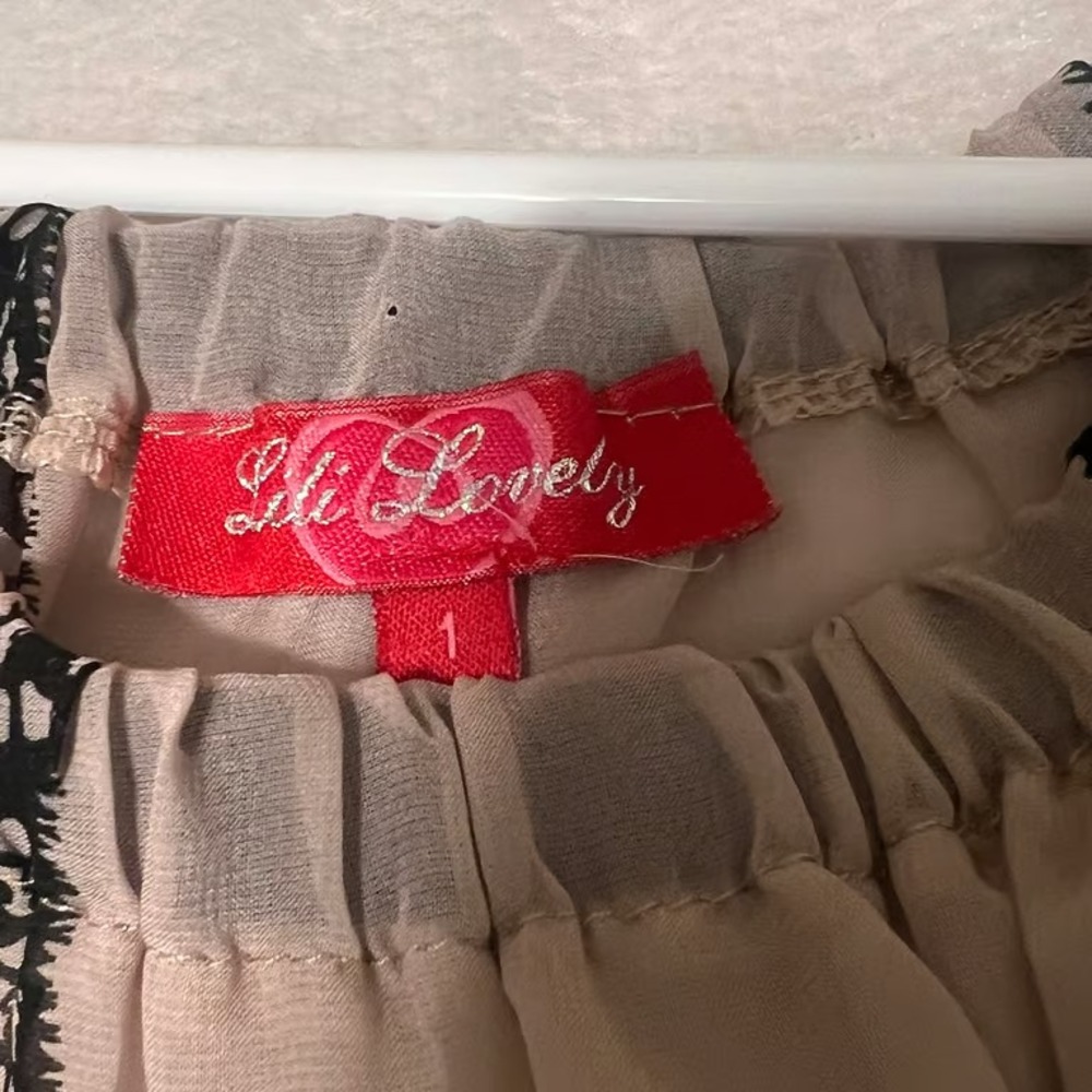 Lili Lovely Semi Sheer Lace Trim Peasant Blouse Size 1X - Picture 2 of 2